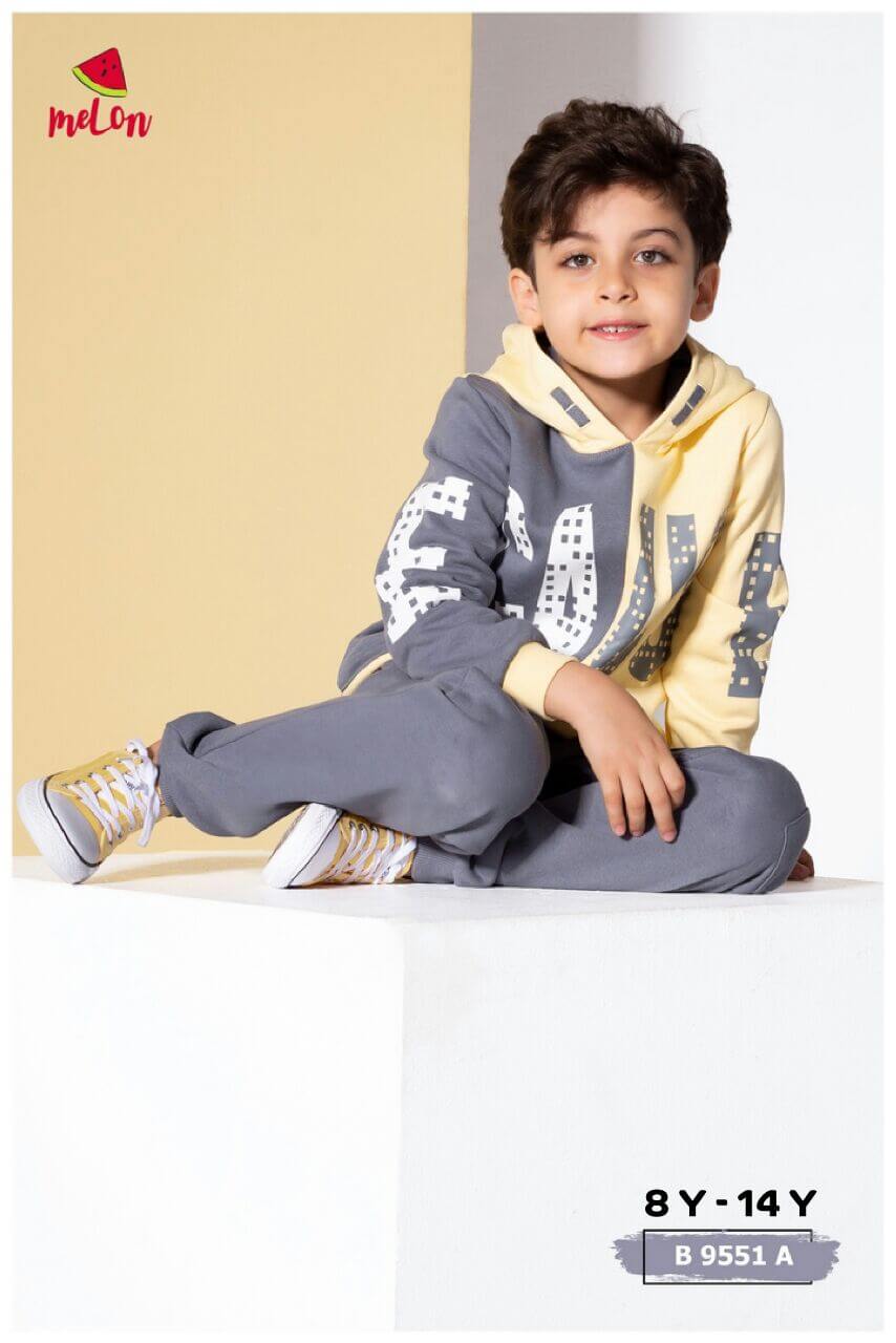 طقم بجامة شتوي ولادي كود B9551